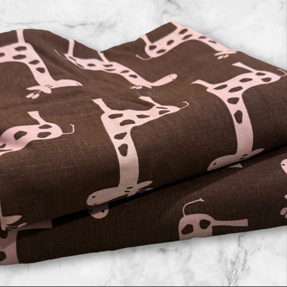 Premier Prints Pink Giraffe Custom Made Curtain Panels 2-Pack - Picture 3 of 4